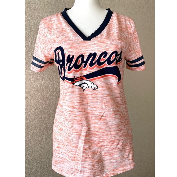 NFL Women’s Denver Broncos Orange V-Neck - S - Picture 1 of 2